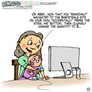 Babysteals fun sized comic cartoon kidsteals funny